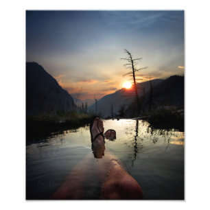 Iva Bell Hett Vår Sunset Ansel Adams Wilderness Fototryck