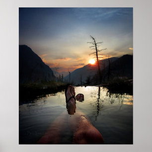 Iva Bell Hett Vår Sunset Ansel Adams Wilderness Poster