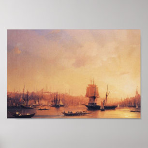 Ivan Aivazovsky- Dusk på Golden Horn Poster