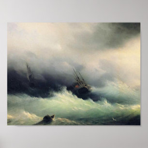 Ivan Aivazovsky- Fraktaser i Storm Poster