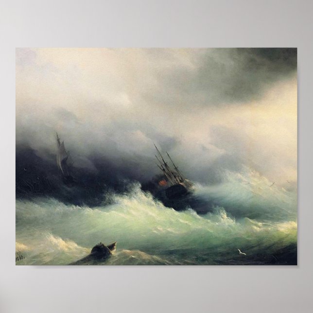 Ivan Aivazovsky- Fraktaser i Storm Poster (Framsidan)