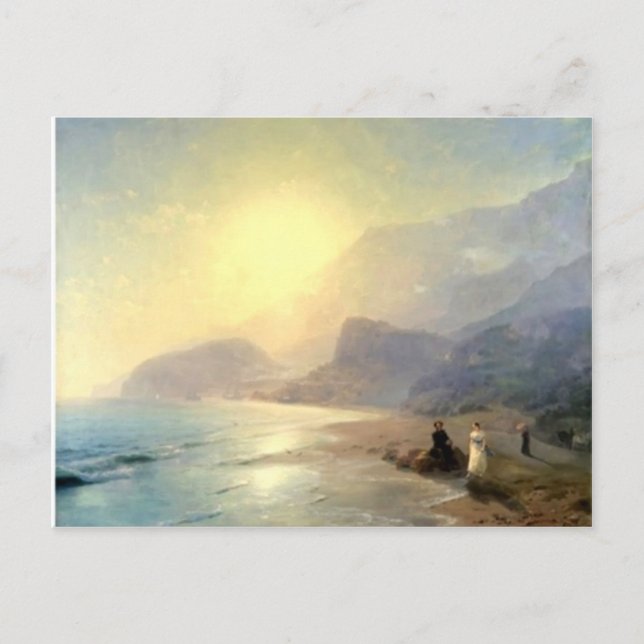 Ivan Aivazovsky- Pushkin och Countess Raevskaya Vykort (Framsida)
