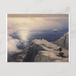 Ivan Aivazovsky vintage vatten-båtmålning gammal Vykort