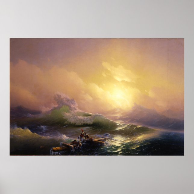 Ivan Aivazovskys nionde våg Poster (Framsidan)