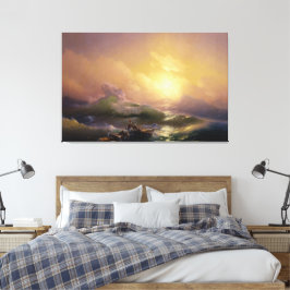 Ivan Konstantinovich Aivazovsky - Den nionde vågen Canvastryck