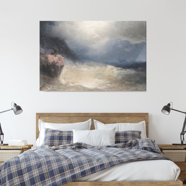 Ivan Konstantinovich Aivazovsky - Den överlevande Canvastryck (Insitu (sovrum))