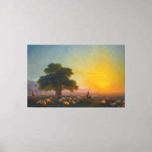 Ivan Konstantinovich Aivazovsky - Herdar med humor Canvastryck