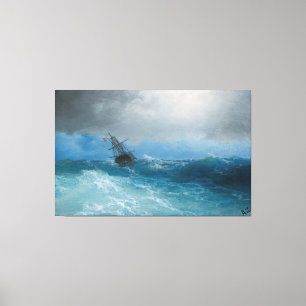 Ivan Konstantinovich Aivazovsky - Samlande storm Canvastryck