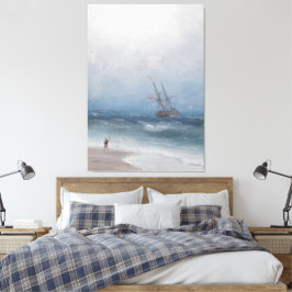 Ivan Konstantinovich Aivazovsky - Stormy Coast Canvastryck