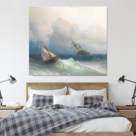 Ivan Konstantinovich Aivazovsky - Two Ships At Sea Canvastryck