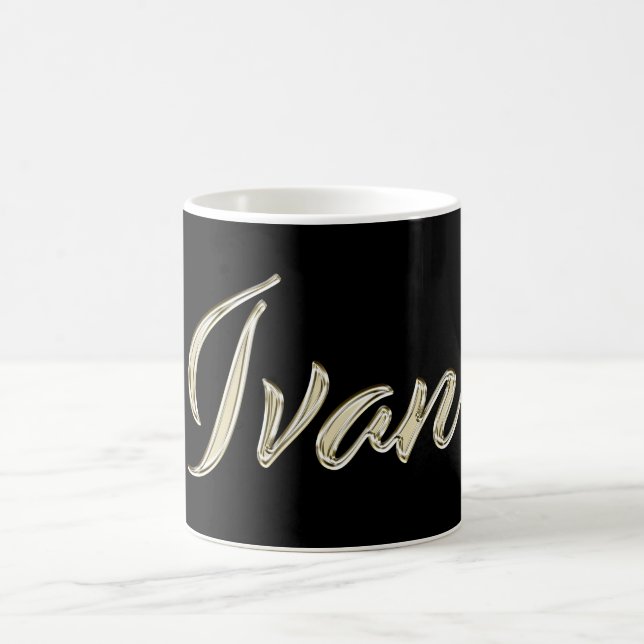 Ivan Name whitegold Tasse Teetasse Kaffeetasse Kaffemugg (Center)