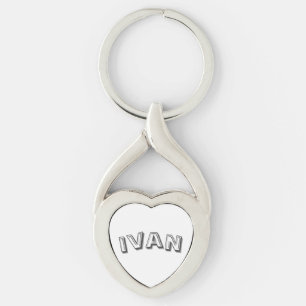 Ivan Namn, Twisted Heart Silverfärgad Nyckelring
