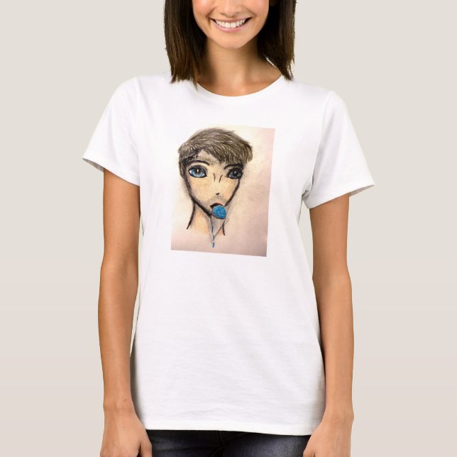 Ivan och Blue Raspberry snowcone 2 T-shirt (Framsida)