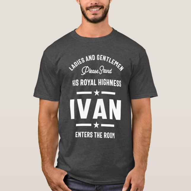 Ivan Personlig Namn Birthday Gift T Shirt (Framsida)