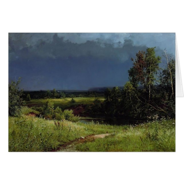 Ivan Shishkin- Gathering Storm Hälsningskort (Framsidan Horizontal)