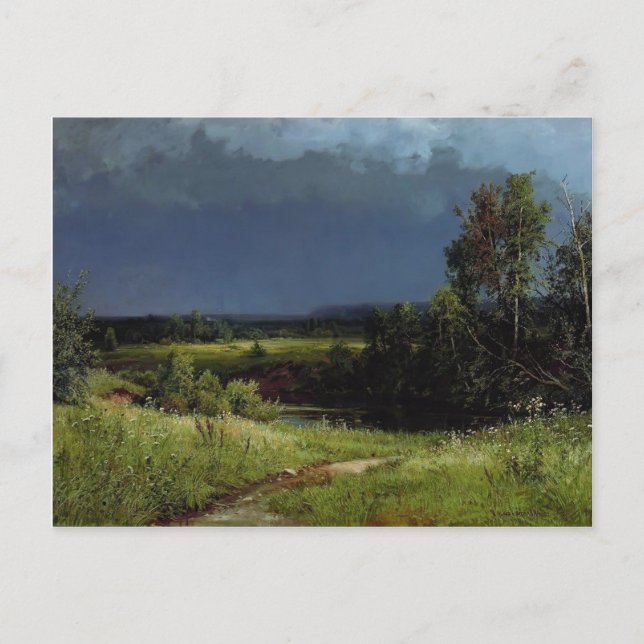 Ivan Shishkin- Gathering Storm Vykort (Framsida)