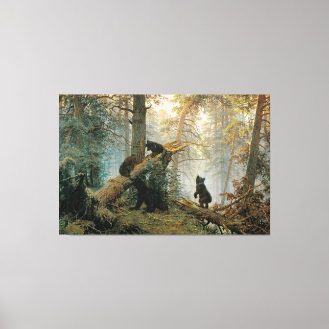 Ivan Shishkin Morgon i Gräs Canvastryck (Framsida)