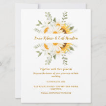 IVANA Elegant Gult & Vit blomma Bröllop