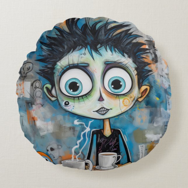 Ivanovix Inkwell Rund Kudde (Framsidan)