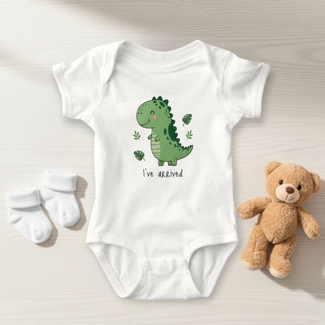 I've arrived Dinosaur Baby Bodysuit - Personalized T Shirt (Skapare uppladdad)