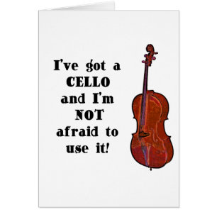 I've fick en violoncell hälsningskort