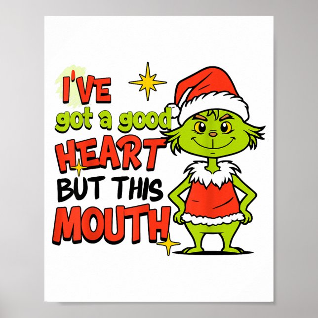 I've Got A Good Heart But This Mouth Funny Christm Poster (Framsidan)
