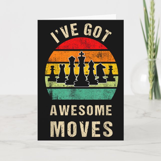 I've Got Awesome Moves Chess Player Funny Chess Pl Kort (Framsida)