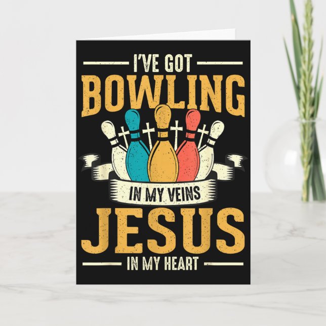 I've Got Bowling In My Veins Jesus In My Heart  Kort (Framsida)