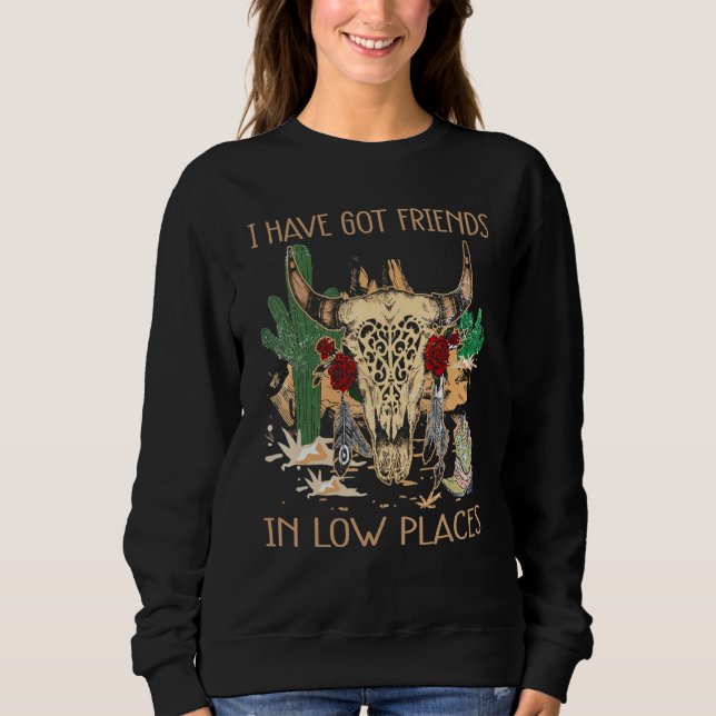 I've Got Friends In Low Places Redneck Country Mus T Shirt (Framsida)