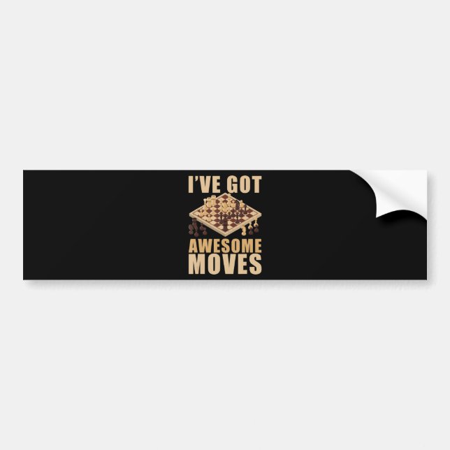 Ive Har Fantastisk Moves Chess T-Shirt Bildekal (Framsidan)