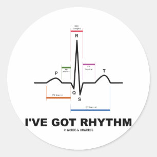 I've harrytm (ECG - EKG-hjärtatakten) Runt Klistermärke