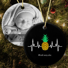IVF Baby anas är värt varje foto Julgransprydnad Keramik