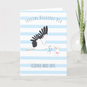 IVF Baby Storks Speciella leveranskvitto Tack Kort