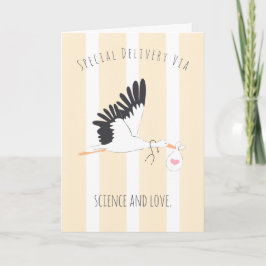 IVF Baby Storks Speciella leveranskvitto Tack Kort