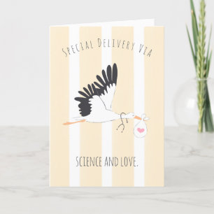 IVF Baby Storks Speciella leveranskvitto Tack Kort
