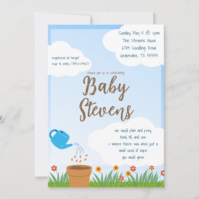 IVF Garden Babyduschinbjudan Inbjudningar (Framsida)