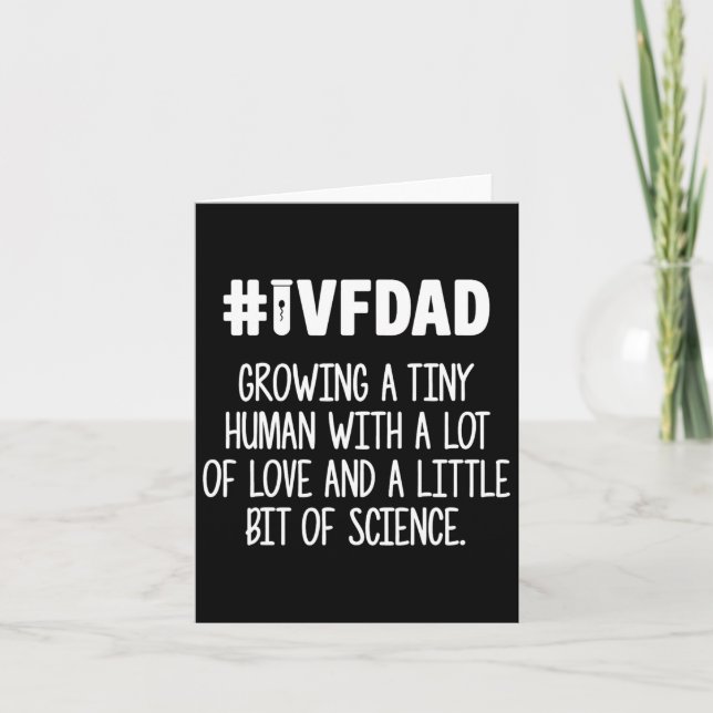 Ivf Gift Warrior Pappa Kärlek Transfer Dag Inferti Kort (Framsida)
