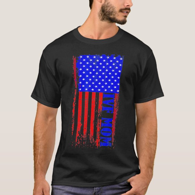 IVF Gift Warrior USA Mamma Transfer Day Infertilit T Shirt (Framsida)