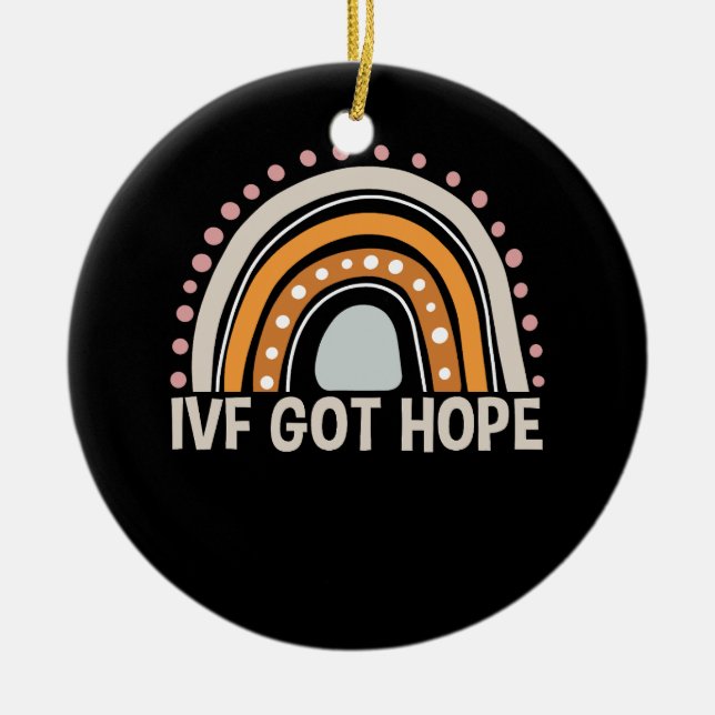 Ivf Har Hope Ivf Warrior Ivf Baby Announcement Boh Julgransprydnad Keramik (Framsidan)