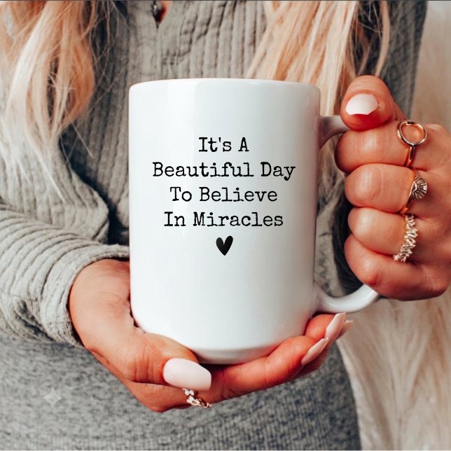 IVF-mamma, det är en vacker dag att tro på mirakel Kaffemugg (Skapare uppladdad)