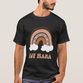 Ivf Mamma 'S Moderskap Fertility Peach Boho Rainbo T Shirt