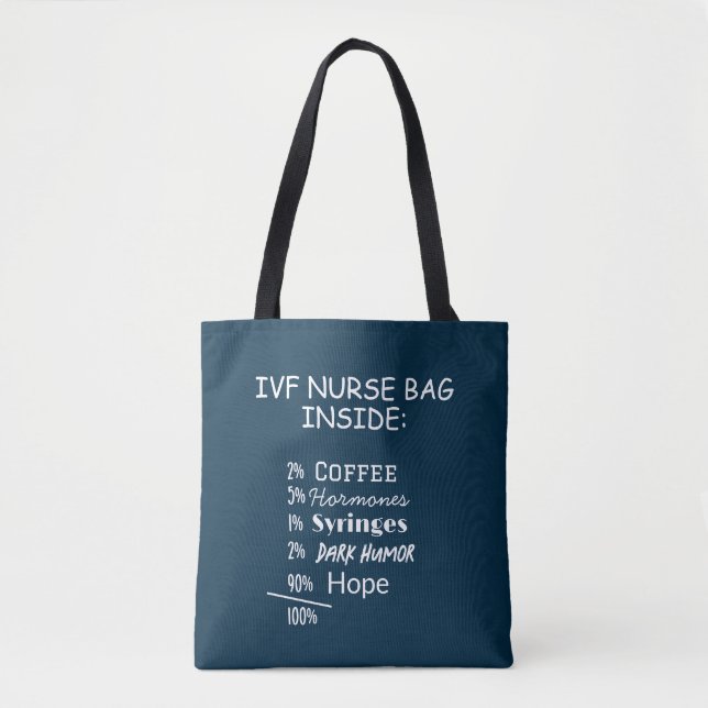 IVF Nurse Fertility Worrier Funny Tote Bag Tygkasse (Framsida)