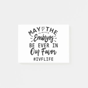 IVF överföringsdag Retrieveringsdag IVF par gåv Post-it Block