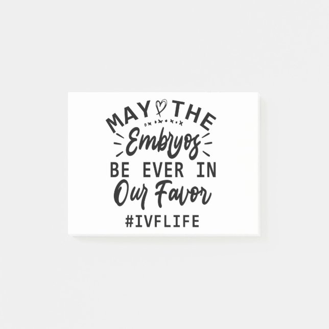 IVF överföringsdag Retrieveringsdag IVF par gåva Post-it Block (Framsida)