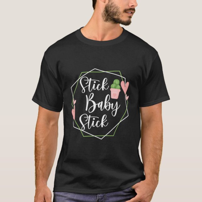 Ivf-paret Stick Baby Stick Funny Ivf Transfer Day T Shirt (Framsida)