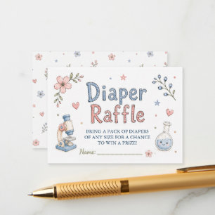 IVF Science Baby Shower Blöja Lotteri Kort