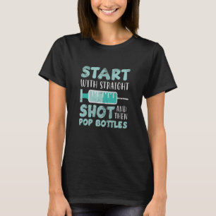 Ivf startar med Rak överföring av Shot-popup-Flask T Shirt
