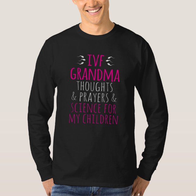 IVF Survivor Warrior Grandma Science Transfer Infe T Shirt (Framsida)