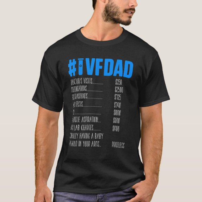 Ivf Survivor Warrior Pappa Pris Transfer Day Infer T Shirt (Framsida)