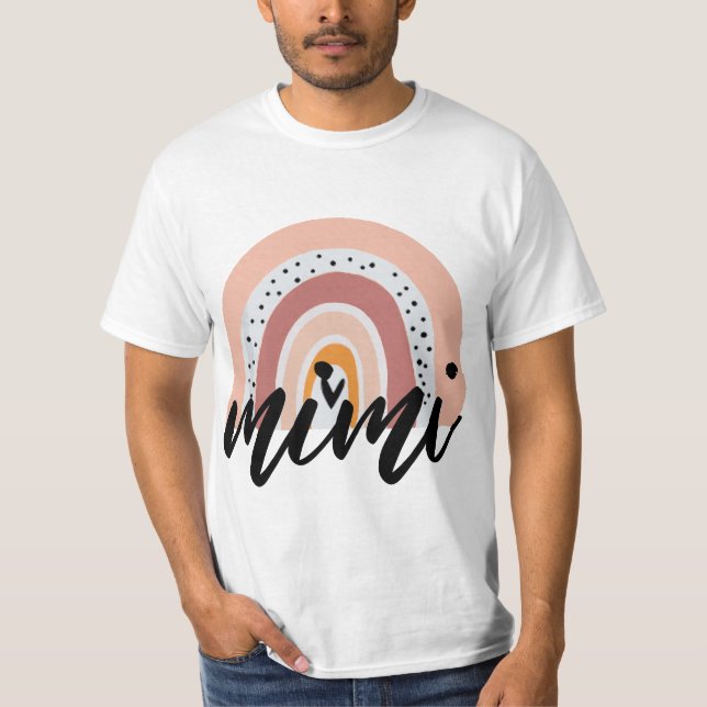 IVF Twins Mimi Boho Rainbow Cute Pregnancy Twins  T Shirt (Framsida)